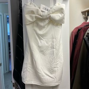 12th tribe white dress with bow. Brand new